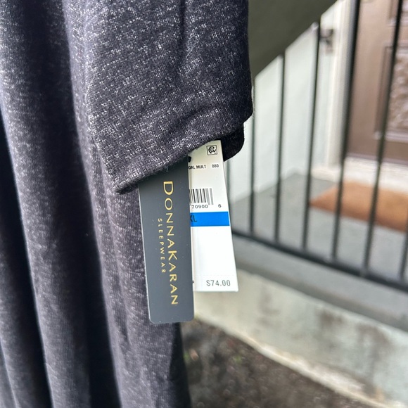 NWT Donna Karen Sweater Knit Caftan Sleep Shirt Night Gown Lounge Wear Sz XL - Picture 7 of 9